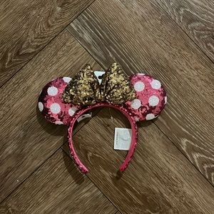 Disney Sequin Pink and Gold Ears NWT